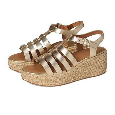 FitFlop PLATFFORMS Espadrille Leather Fisherman Wedge Sandals Women