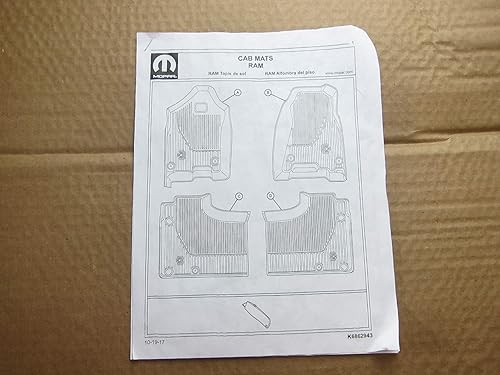 Miniatura 8 de Mopar Ram 1500 DT (nuevo estilo de carrocería) Crew Cab All Weather Mats Nuevo OEM