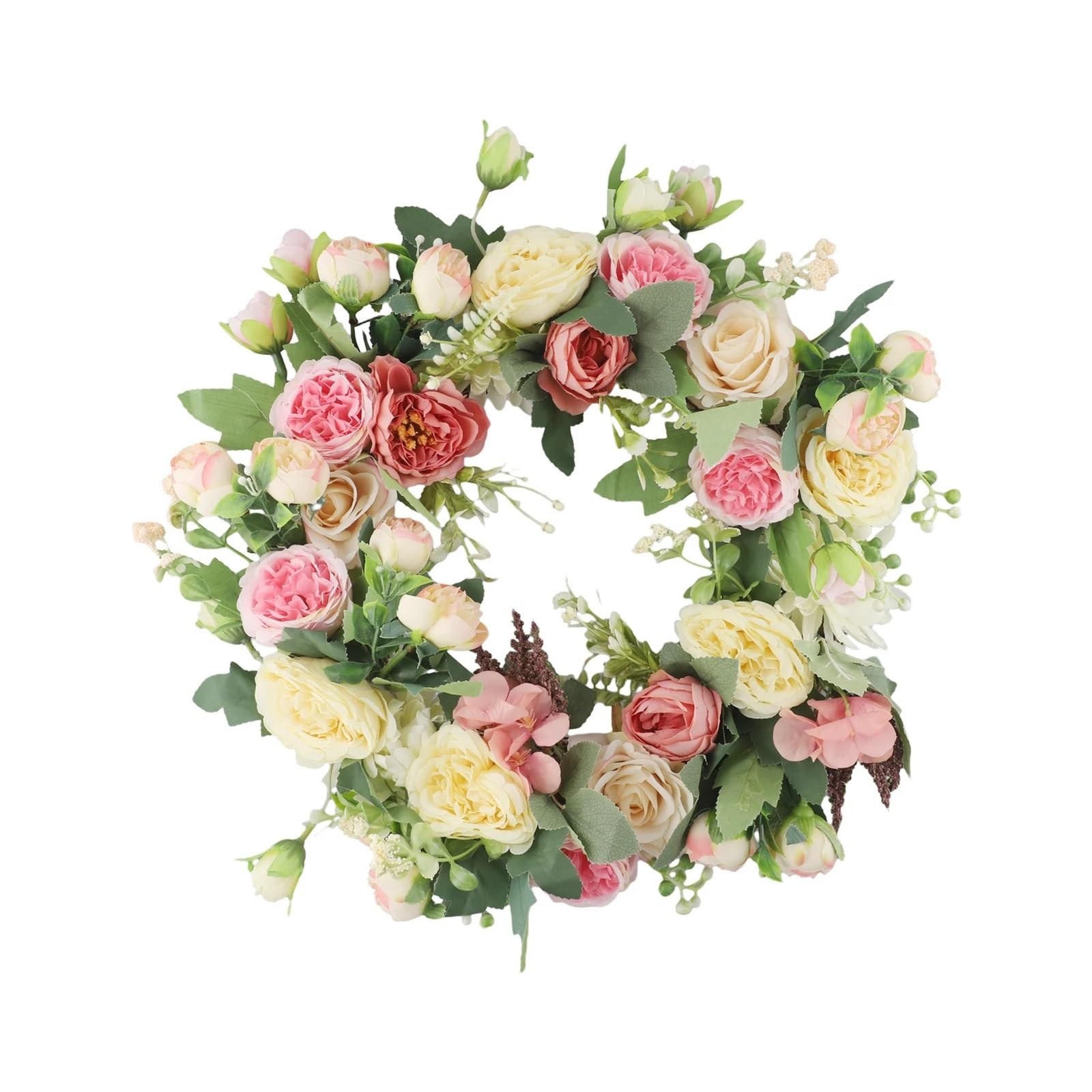 Door Wreath Eucalyptus Wreath Front Door 40cm Diameter Charming Foliage Rustic Farmhouse Decor