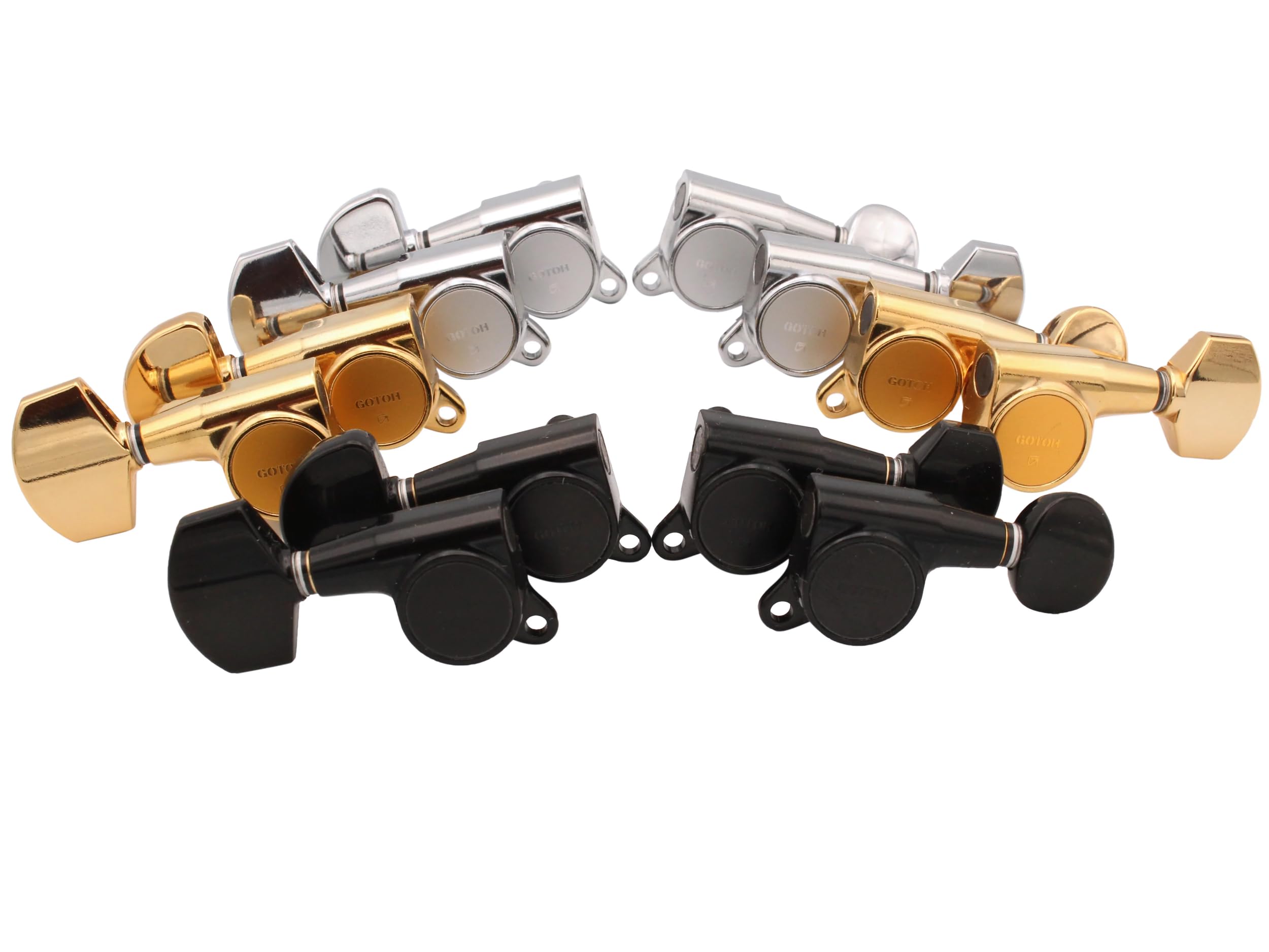 Gotoh SG381 3 a side or 6 in line machine head sets 07 Gold