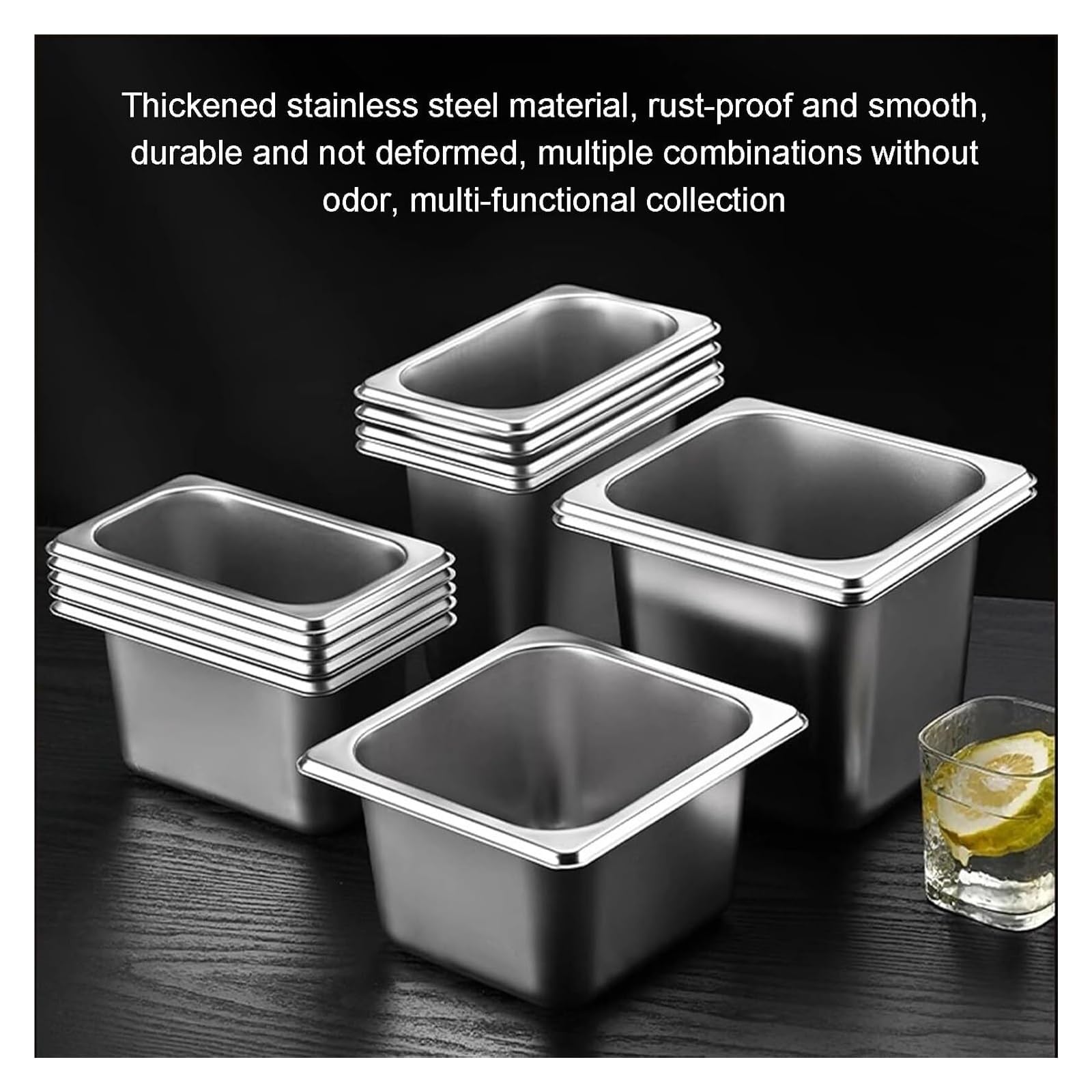 Étagère à épices en acier inoxydable, distributeur de condiments commercial pour cuisine et buffet, support de comptoir pour assaisonnement et sauces