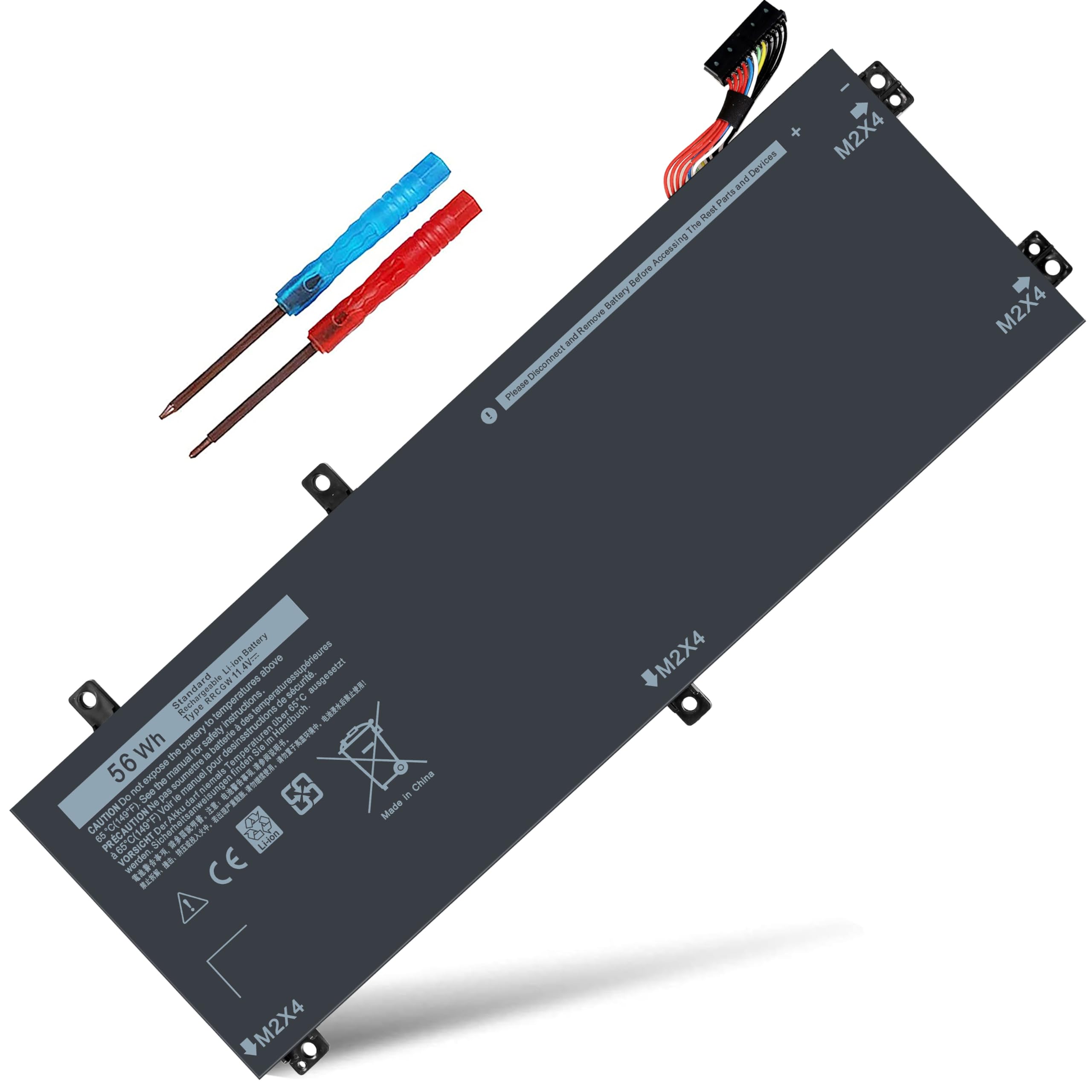 56WH RRCGW Battery H5H20 M7R96 62MJV 11.4V for dell Precision 5510 5520 5530, XPS 15 9550 9560 9570, P56F P56F001 0RRCGW 062MJV 5D91C