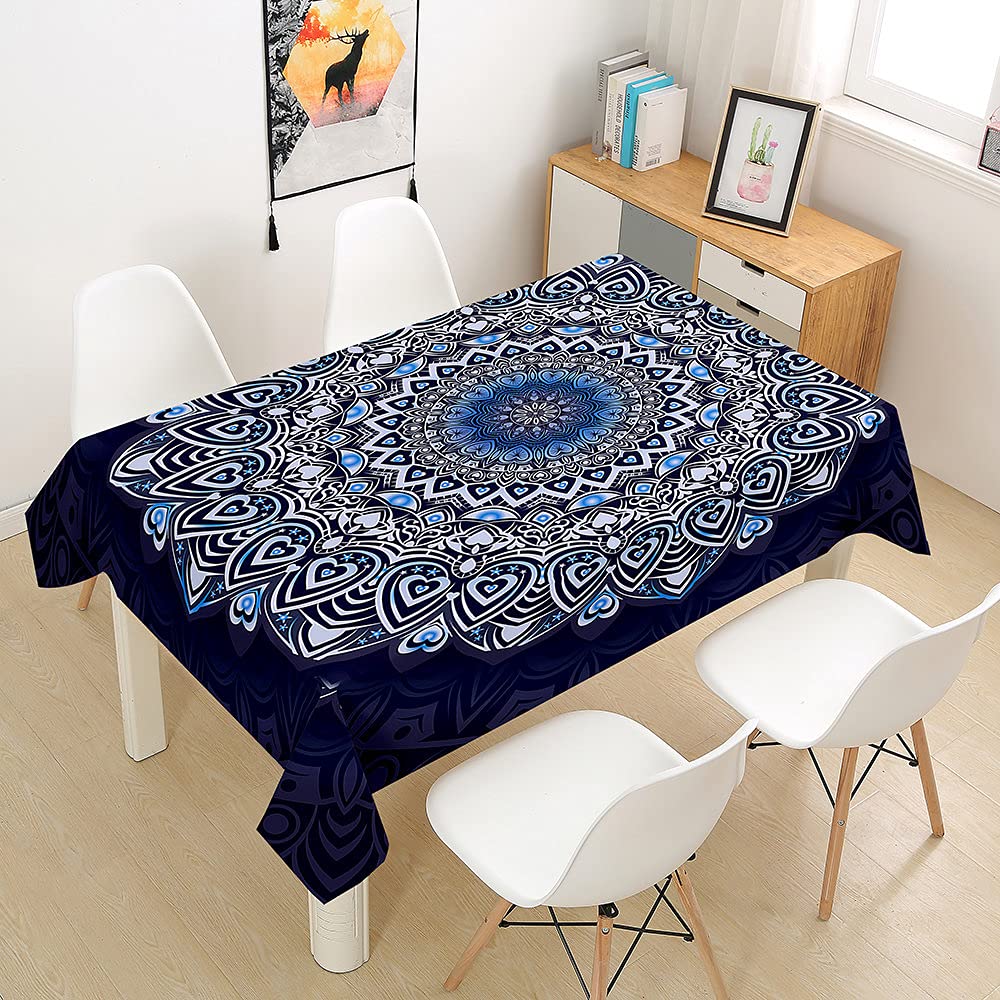 Nappe imperméable facile à nettoyer rectangulaire mandala 140x240