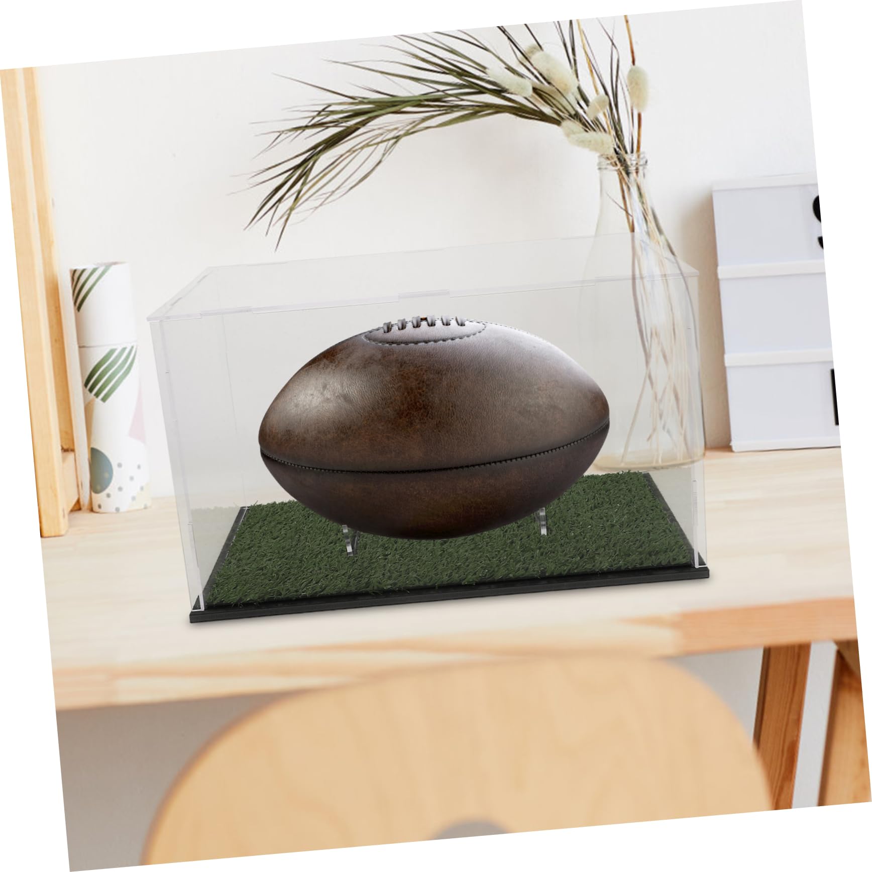VALICLUD Caja De Rugby Soporte Multiusos Vitrina Acrílica para Balones De Fútbol