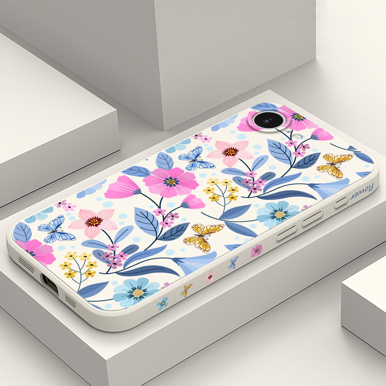 Coque iPhone 16E anti-rayures et flexible en silicone fin fleur de riz - 8