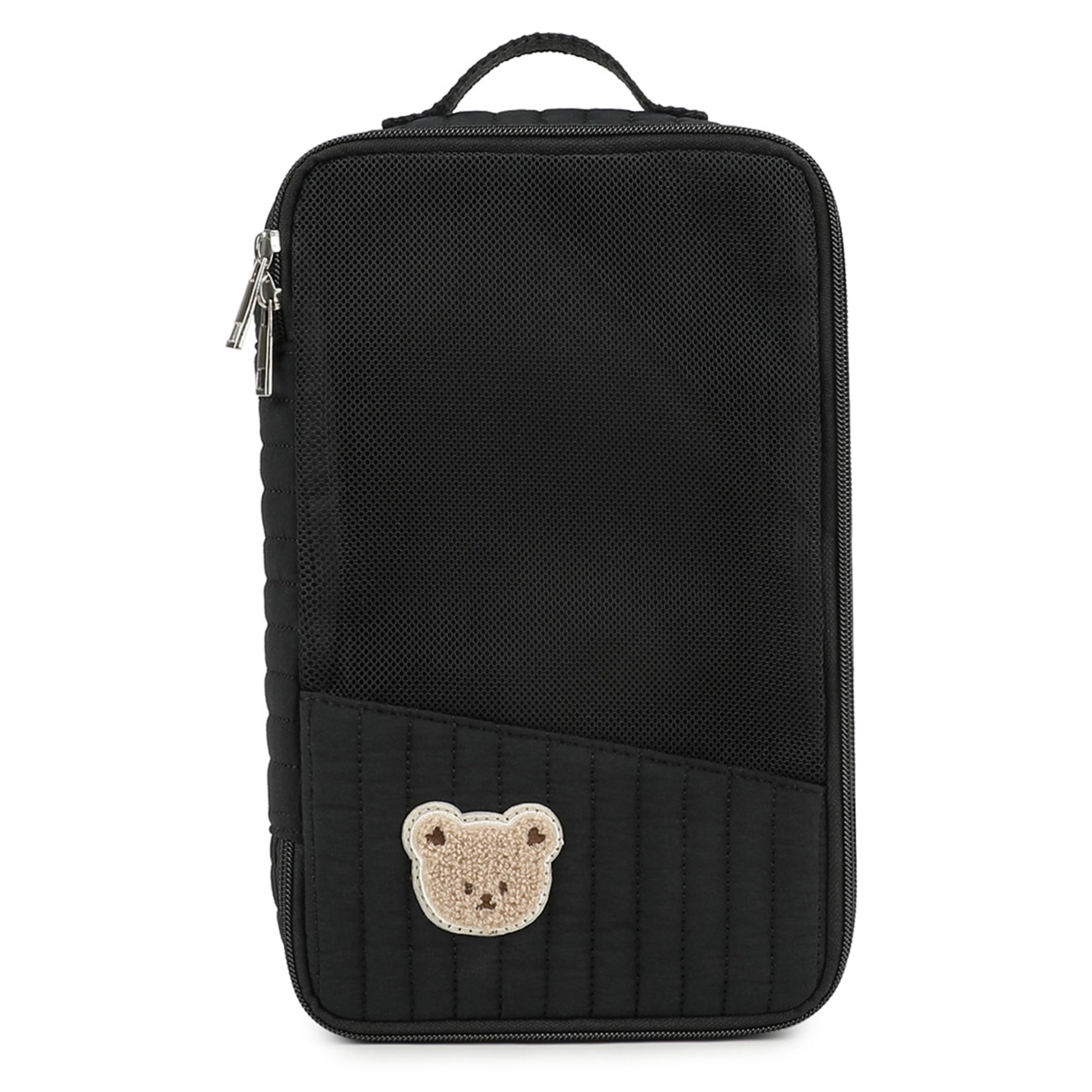 Diaper Bag Organizers, Diaper Bag Organizer Pouch, Cartoon Bear Quilted Mesh Storage, Cube For Travel, Baby Essentials & Toiletries Organization (black Bear), Organizer Pouches