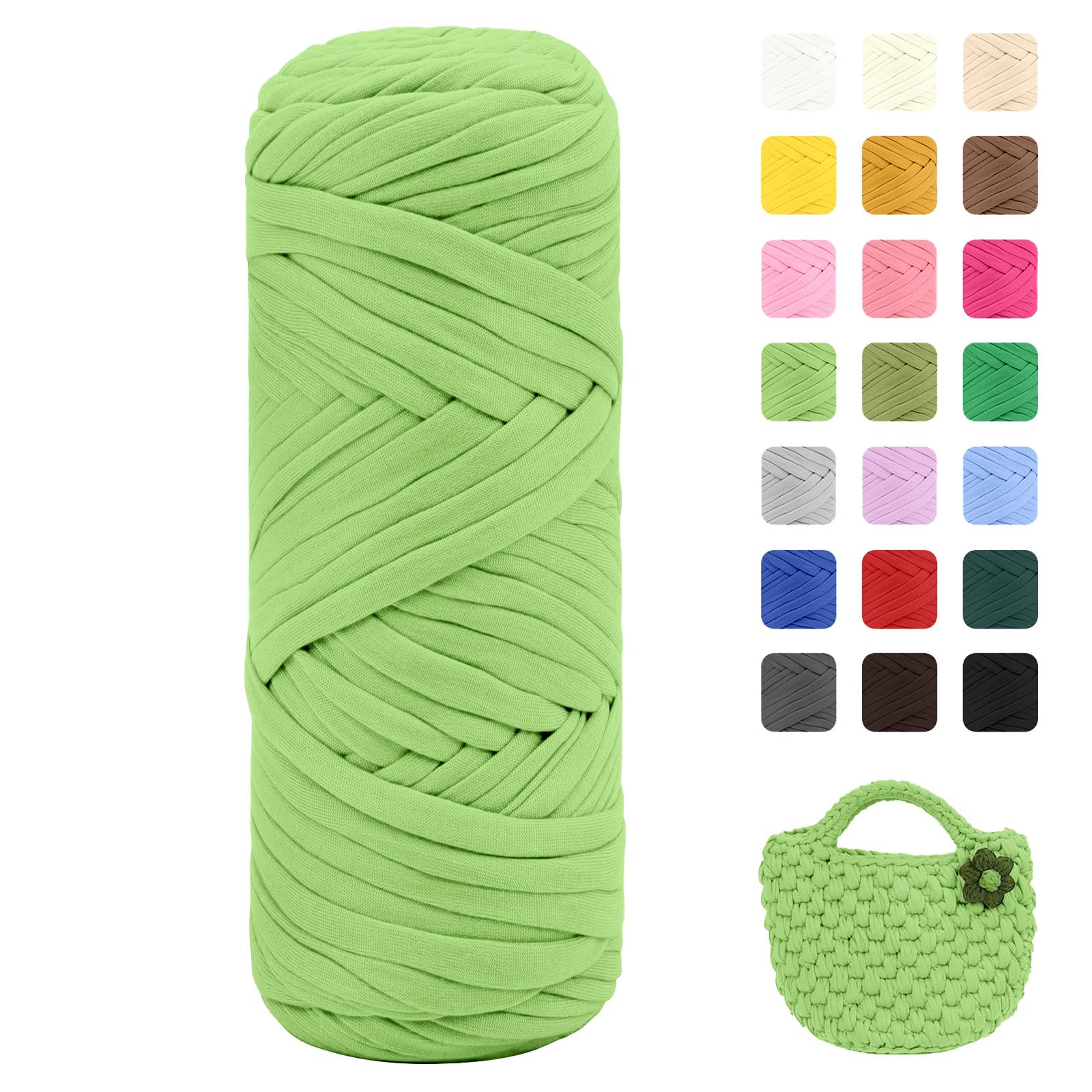 Maxee 400g T-Shirt Garn – 2 er Pack (je 200g/75m), Weiches Beilaufgarn zum Häkeln & Stricken – Farbintensiv & pflegeleicht, Ideal für Häkeltaschen/Körbe/Teppiche DIY Projekte, Handarbeiten und Deko