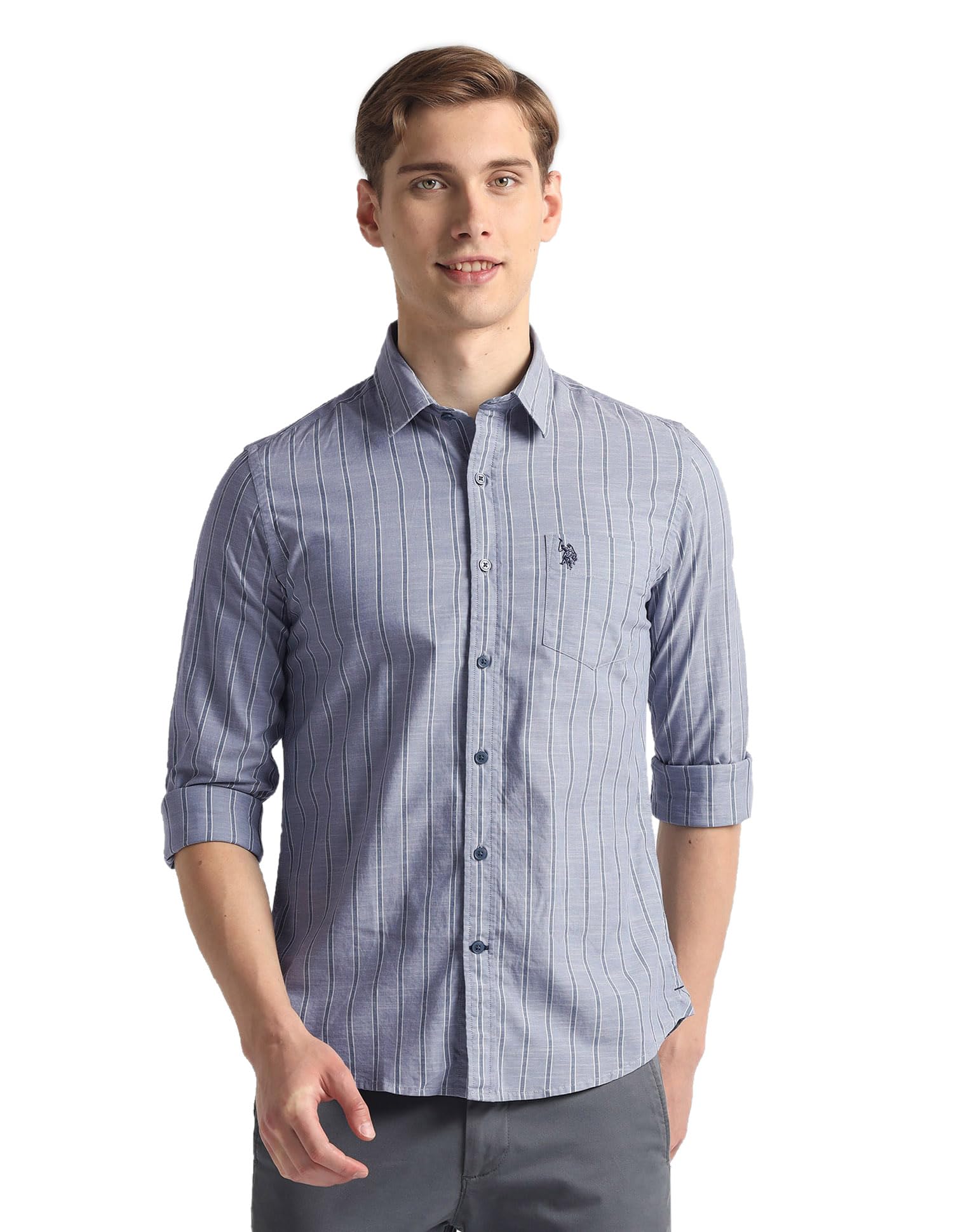 Men's Cotton Slim Fit Shirt-image-21