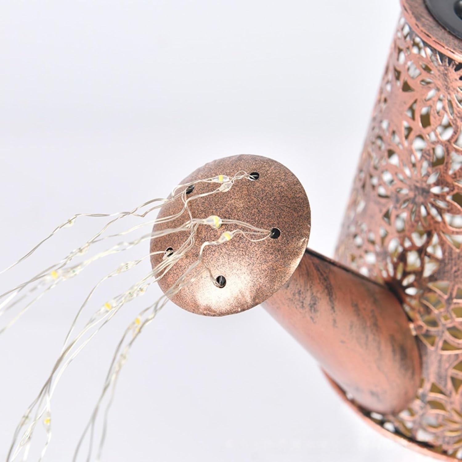 Solar Powered Outdoor Starry Sky Kettle lamp, Garden Landscape lamp (Bronze)