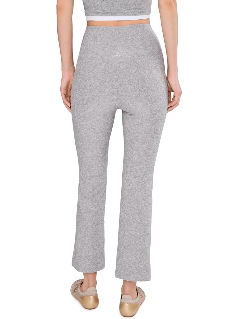 Silver Beyond Yoga Spacedye Pintuck Kick Flare High Waisted Pants