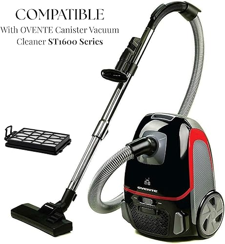 Miniatura 9 de OVENTE Filtro de repuesto prémium para aspiradora ST1600 serie modelo con filtración de polvo y partículas, compacto fácil instalación y