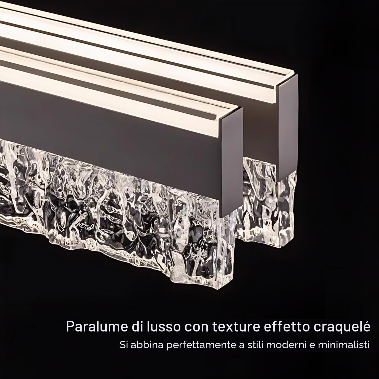Moderna Lampada a Sospensione a LED per Tavolo da Pranzo Lunga 120cm Dimmerabile Illuminazione a Sospensione a LED per Isola Cucina Lussuosa Plafoniera per Sala da Pranzo e Ufficio