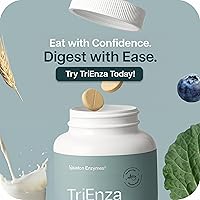 Vista 8 de Houston Enzymes TriEnza - Suplemento enzimático digestivo para gluten, caseína, soja, proteínas, carbohidratos, grasas y polifenoles, enzimas