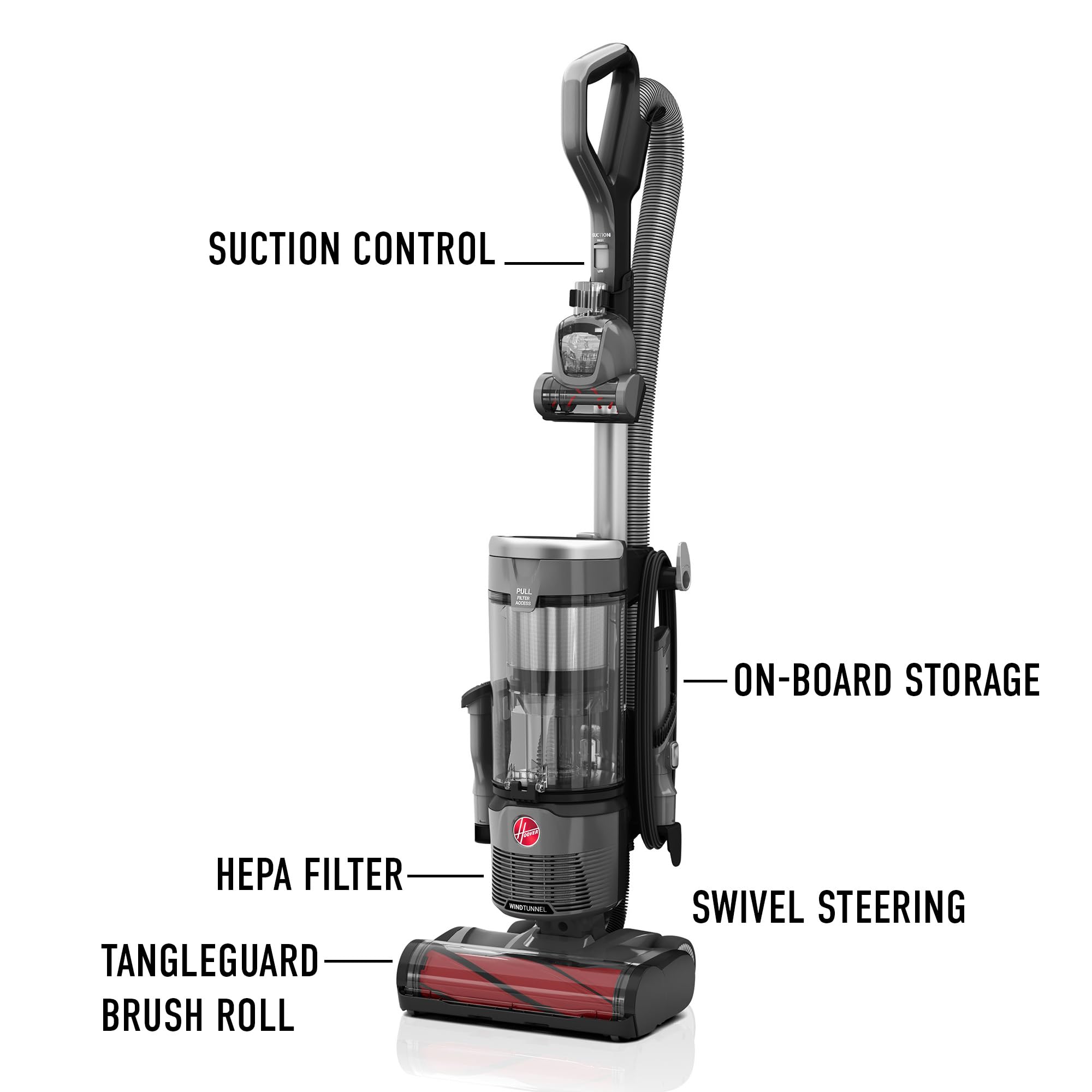 Hoover WindTunnel Pet Vacuum - Powerful Pet Hair Cleaning -12