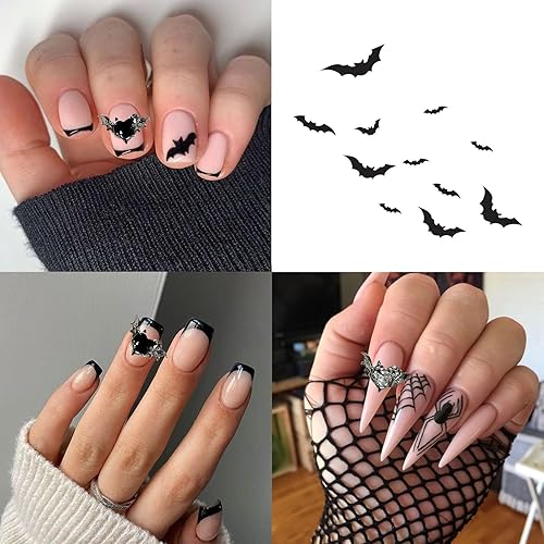 Miniatura 2 de 24 dijes de uñas de Halloween de aleación 3D, diamantes de imitación de cristal, suministros de arte de uñas, gemas de diseño de corazón de