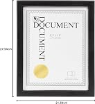 Kiera Grace Cadre de document contemporain, cadre d'image en bois pour une 8.5" x 11" Document, accrochez-vous au mur pour montrer vos réalisations, noir