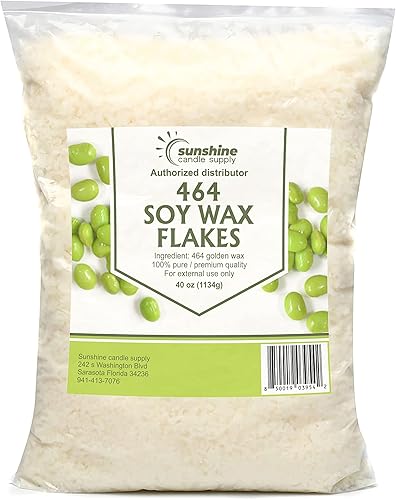 Cera de soja 464 para fabricación de velas. Distribuidor autorizado. Golden Brands 464. Bolsa de 1 libra