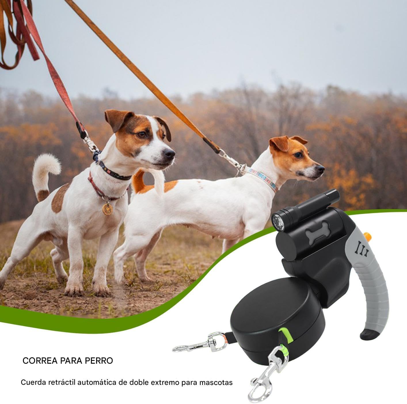 Leashes for Two Dogs – Retractable 360 Degree Swivel Leash for Two Dogs | Outdoor Pet Accessories for Daily Adventures Home Apartment Jogging Travel Beach Camping 10