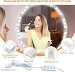 LED Vanity miroir lumières,Makeup bande de lumière avec variable pour la robe de vanité & Miroir de salle de bains éclairage,Ultra Lumineux, Style en bois de Holly,Miror non inclus