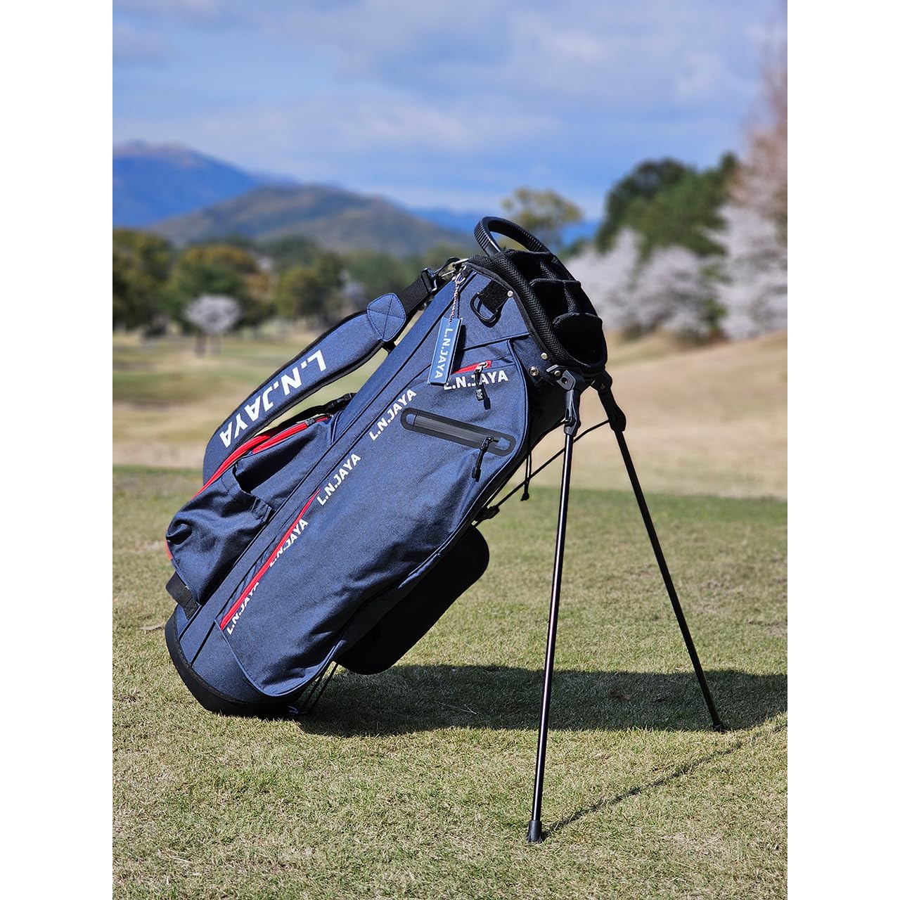 【新品未使用】レザックス スタンド付きキャディバッグ ネイビー ゴルフバッグ Amazon | レザックス キャディバッグ L.N.JAYA 9.0型スタンドバッグ