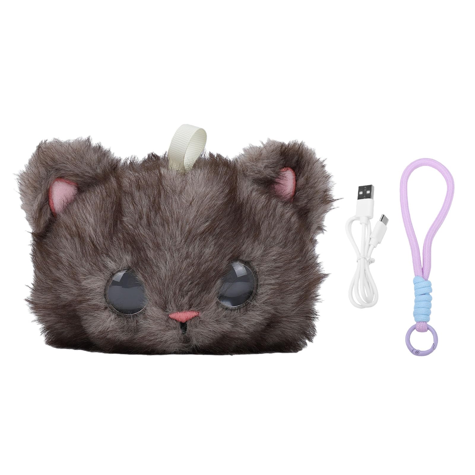 Ausla AI Smart Animal de Peluche Robot de Peluche de Juguete con USB C Recargable 1000 MAh AI Compañero Interactivo Parlante para Niños Niñas Escritorio en Casa Juego de Apoyo Emocional (Gray)