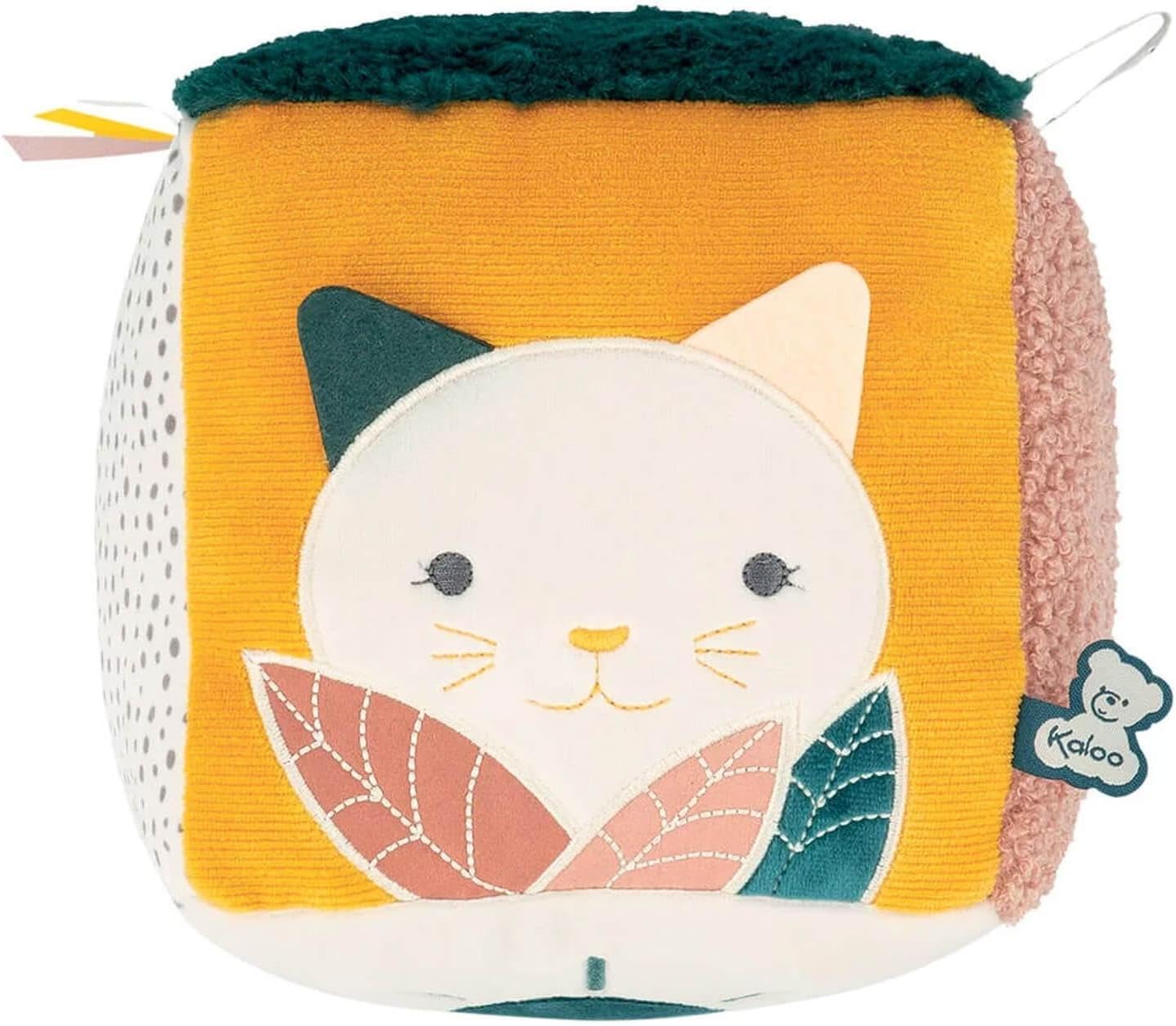 Kaloo - Stimuli - My Sensory Cube - Sensory Awakening Toy - 6 Different Sides - Develops Senses - FSC Fabric and Wood Game - From Birth, K227000