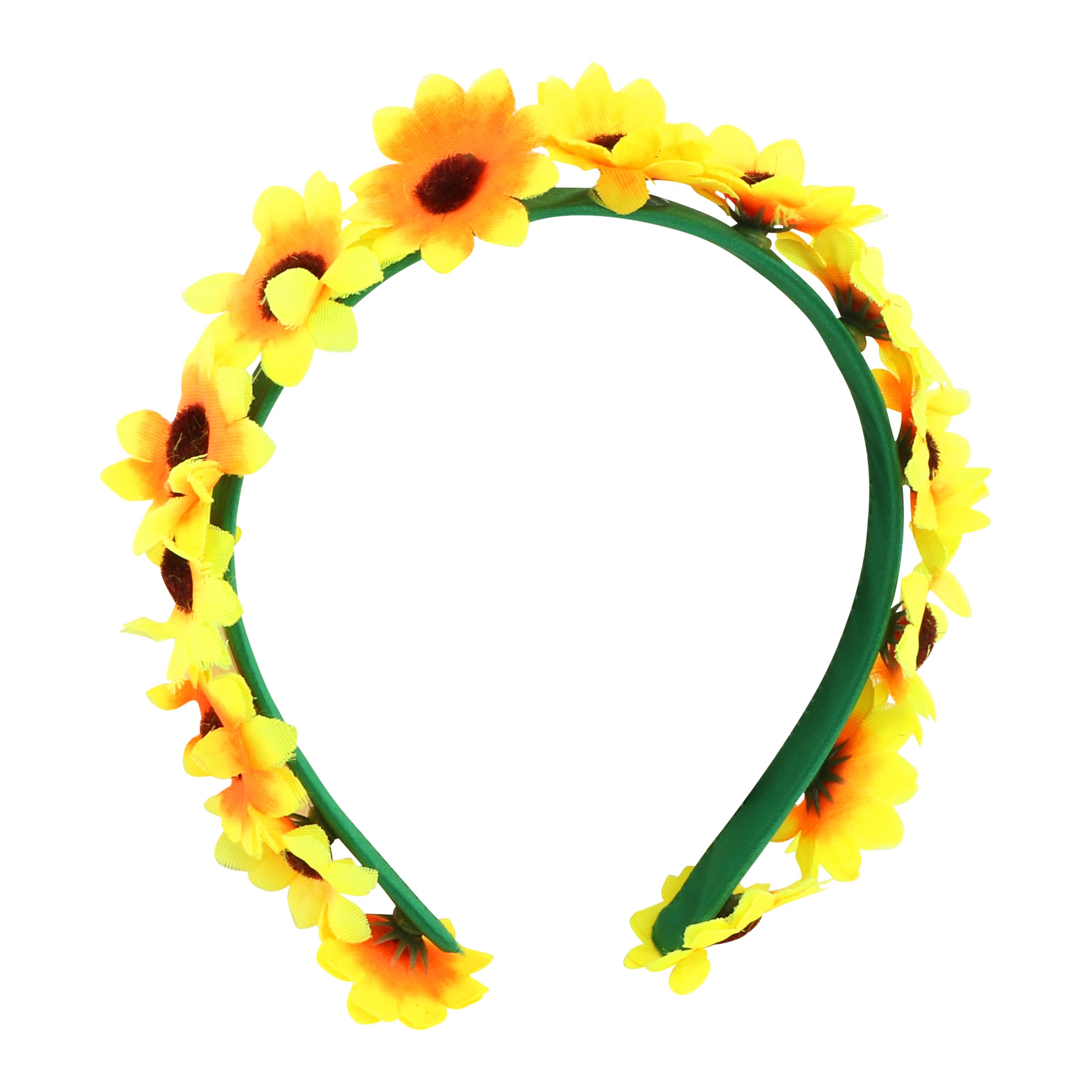 Chaks - Sunflower Headband Flower Crown for Women Hippie 70s Accessories Festival Carnival