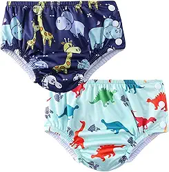 Acqua di Mare kit c/2 Sunga com Fralda Reutilizável de Piscina para Bebê Menino 6 a 24 meses