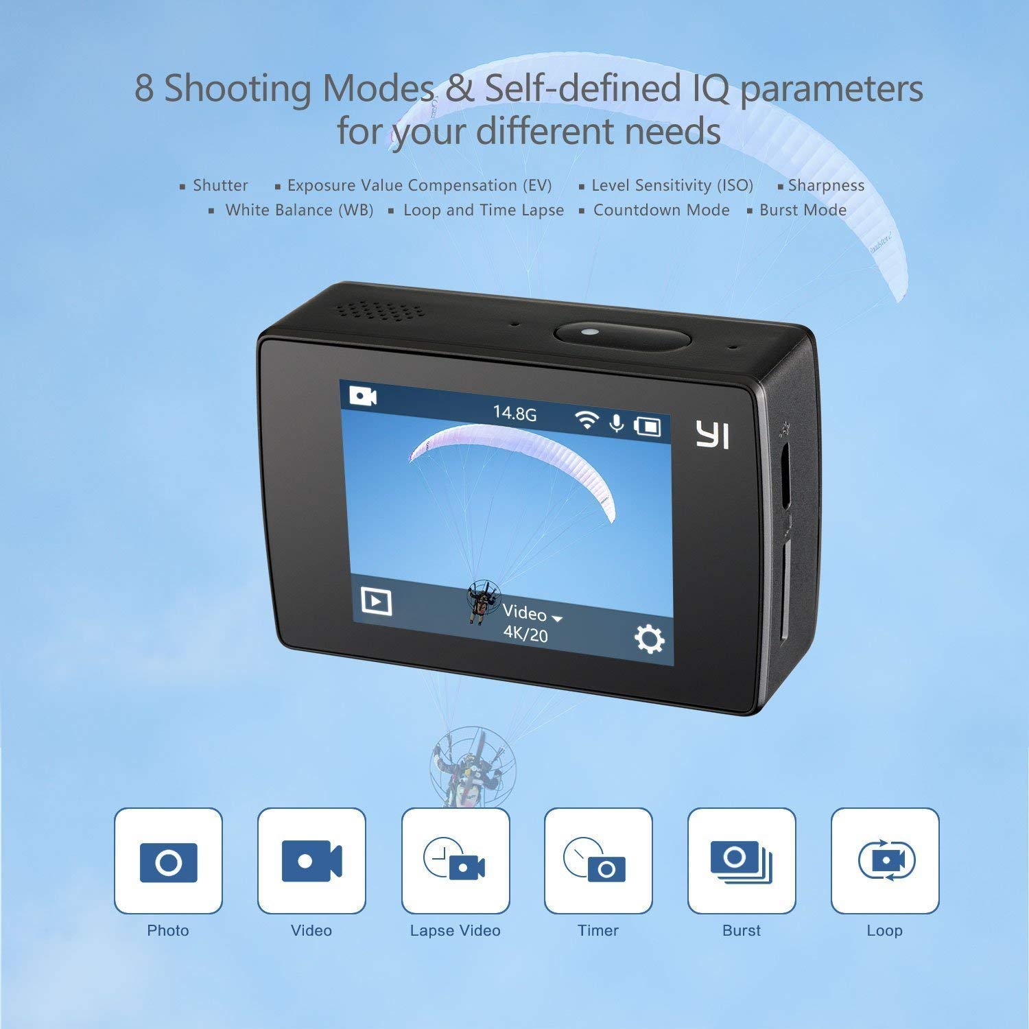 Yi 4k Action And Sports Camera 4k 30fps Video 12mp Desertcart INDIA