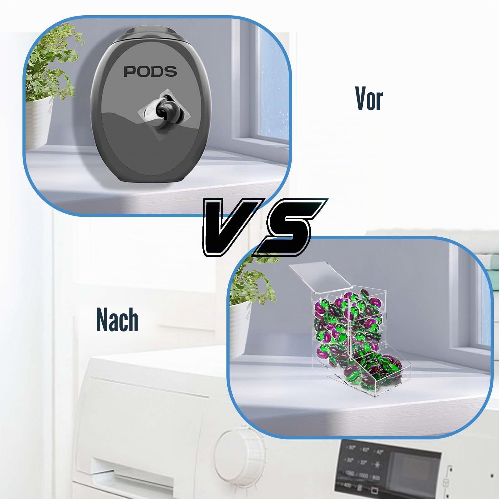 Wäsche Pods Behälter Waschmittel Pods Aufbewahrung spülmaschinentabs Box kaffeepads aufbewahrung Candy Dispenser Wandbefestigung