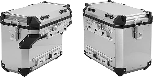 SFriding Fundas laterales de aluminio 58L+52L para BMW F750GS F850GS 1999-2022, caja de equipaje con soporte de montaje y cerraduras de seguridad,