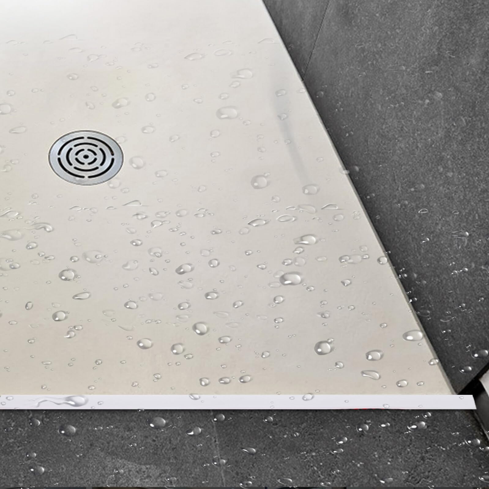 Tira de para l de Puerta 50 CM Altura 16 CM 2 Piezas Barrera de Agua para Baño y Fregadero Protector contra Saladuras pa Anslizante Segura para