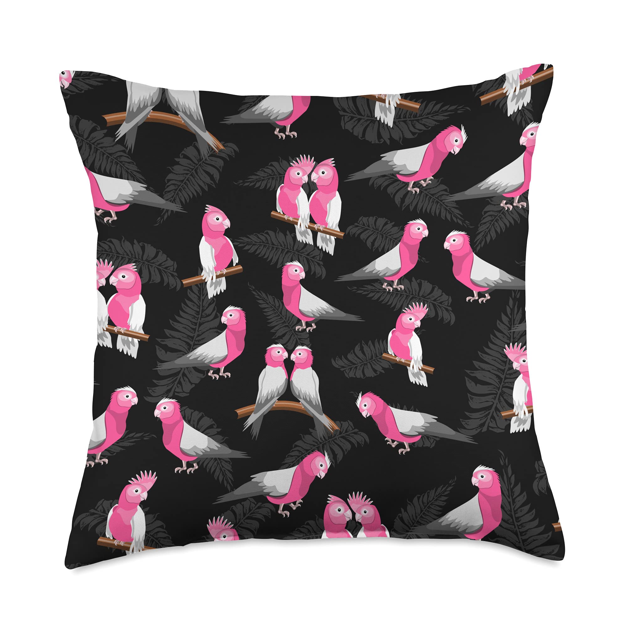 mailboxdisco Galah Australian Bird Pattern Throw Pillow, 18x18, Multicolor
