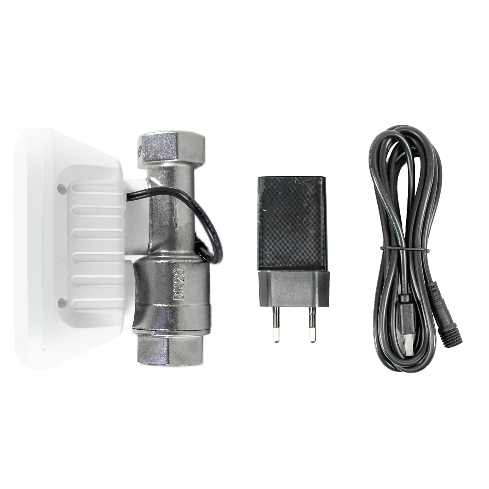 Valvola dell'acqua intelligente PNI SV180 PLUS, Wi-Fi, IP65, DN20 (3/4"), controllo tramite Tuya Smart, Amazon Alexa e Google Home, misura il consumo di acqua