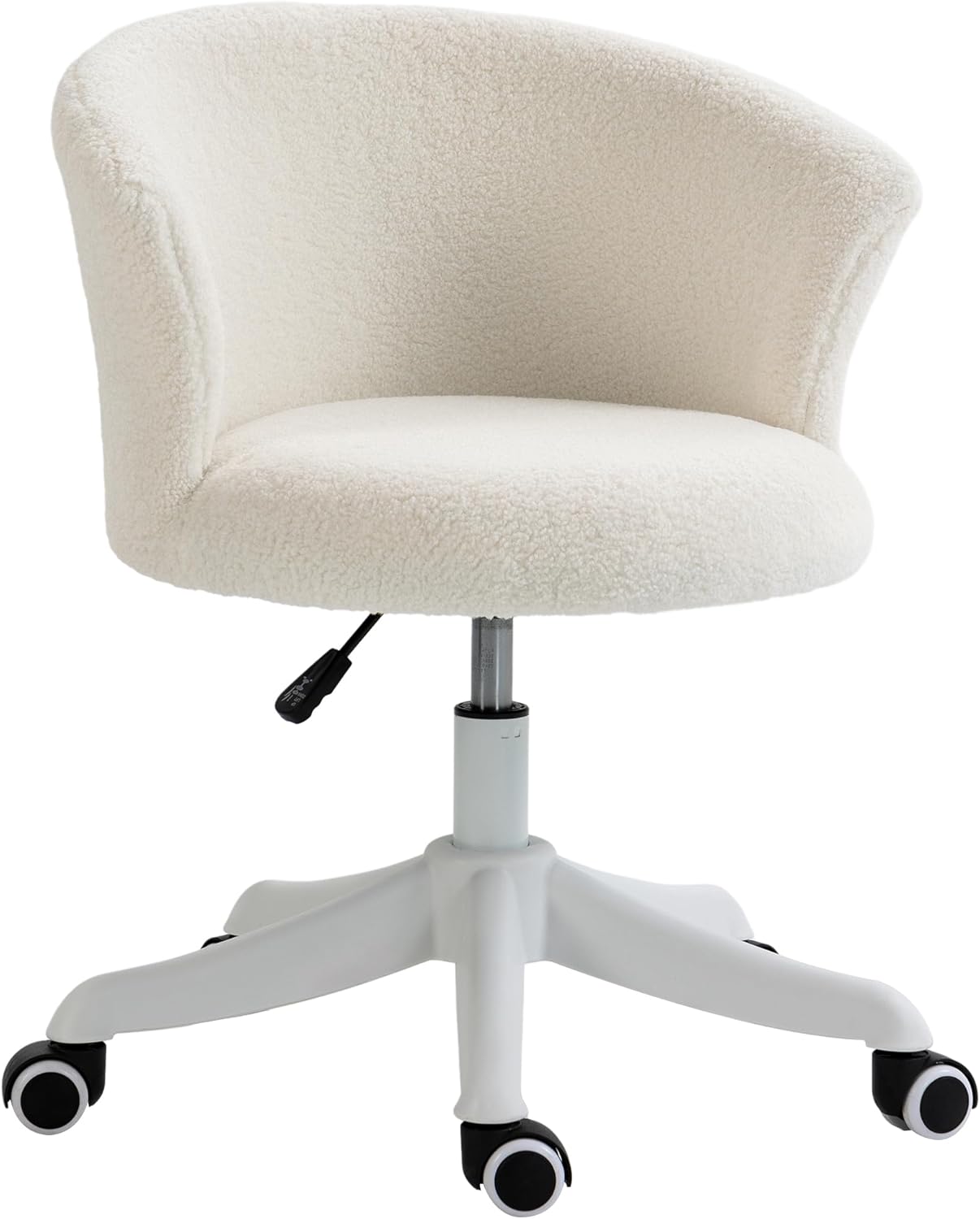 Vinsetto Armless Office Chair, Fluffy Computer Desk Chair with
