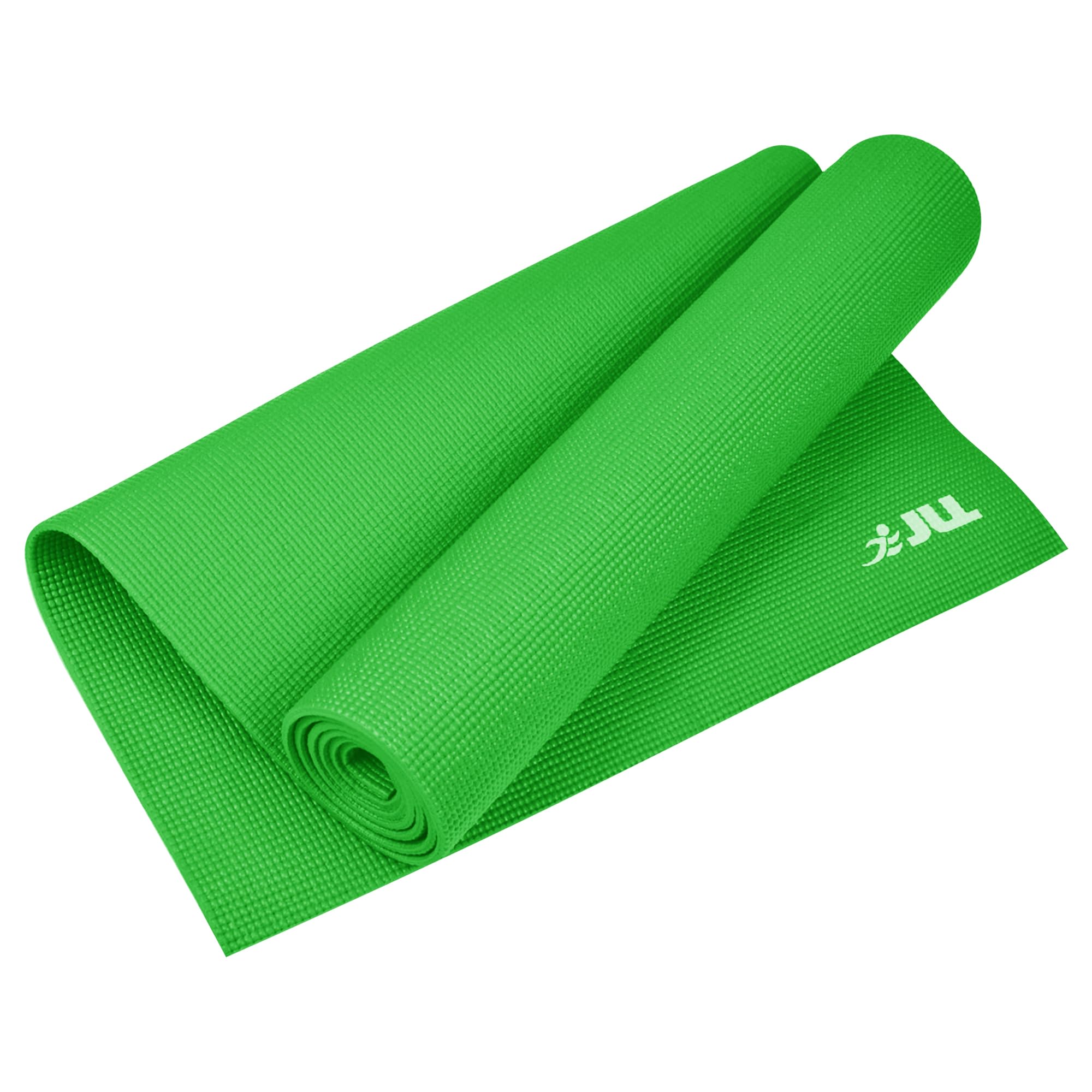 JLL Yoga Mat 6mm, Suitable as a Yoga, Pilates and Camping Mat, 5 Colours Available, Exercise, Fitness, Workout（Green）