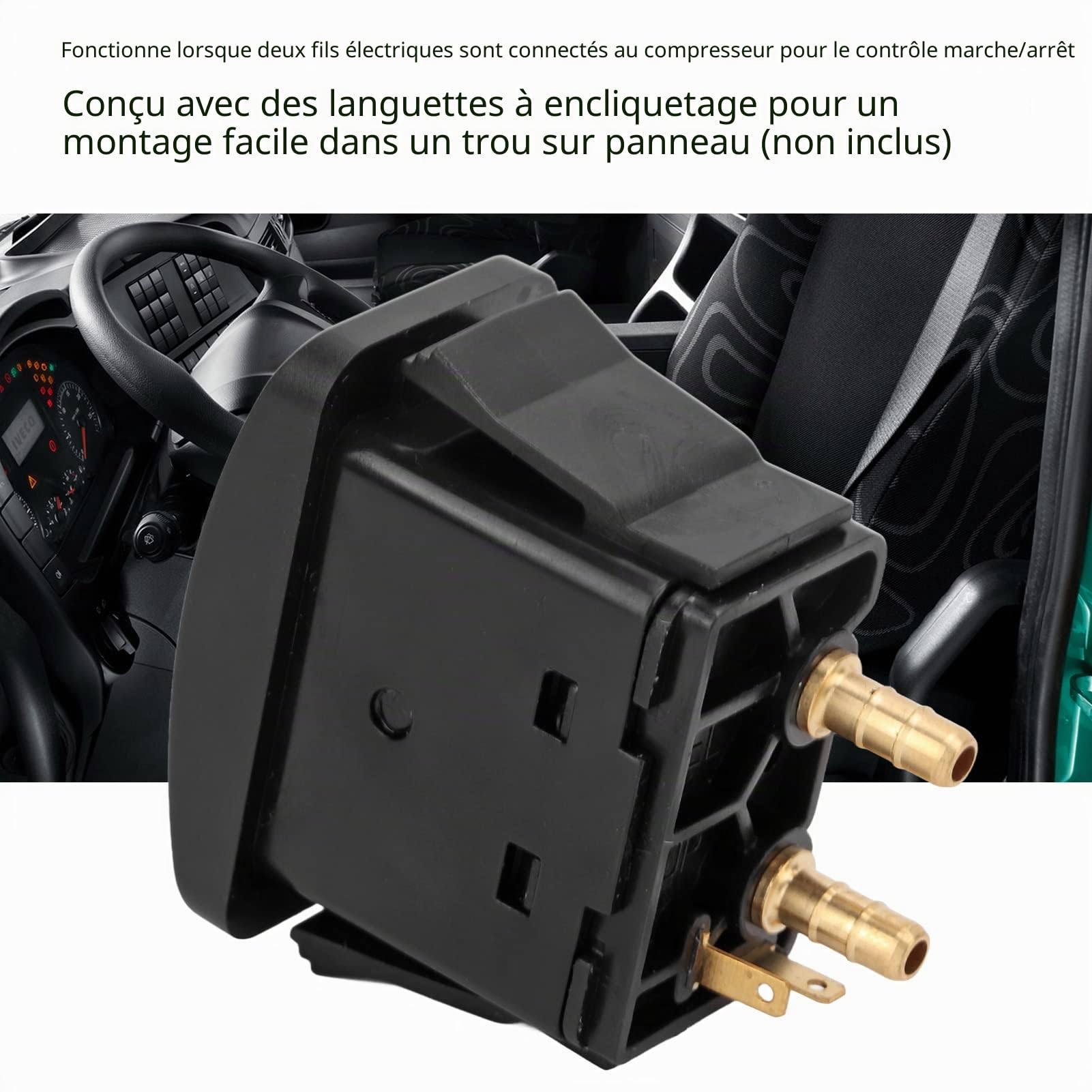 OUKENS Commutateur d'activation de ressort pneumatique, commutateur de commande de suspension pneumatique, soupape de levage de siège de cabine électrique