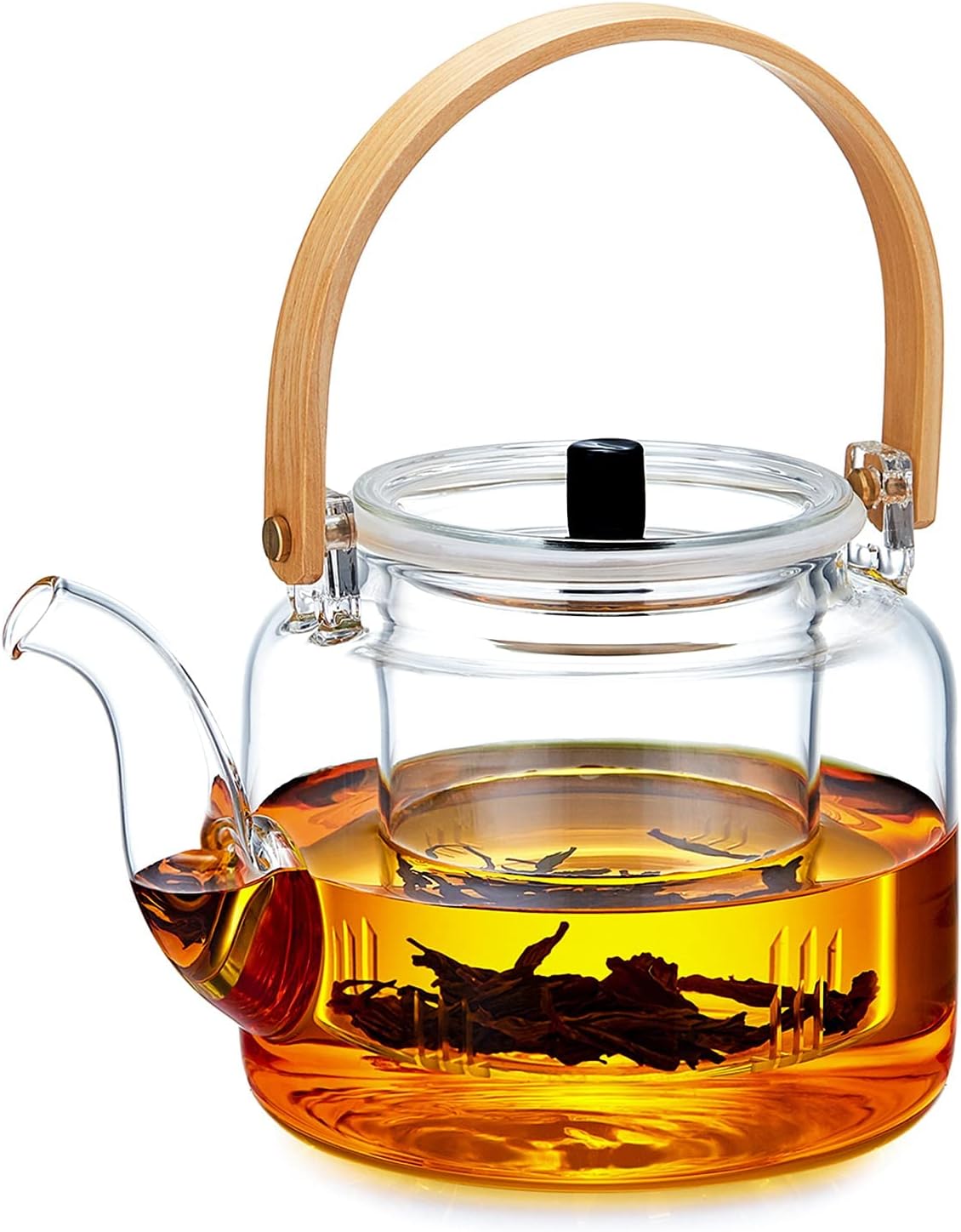 Unbreakable Glass Teapot,1000ml/34oz Borosilicate Glass