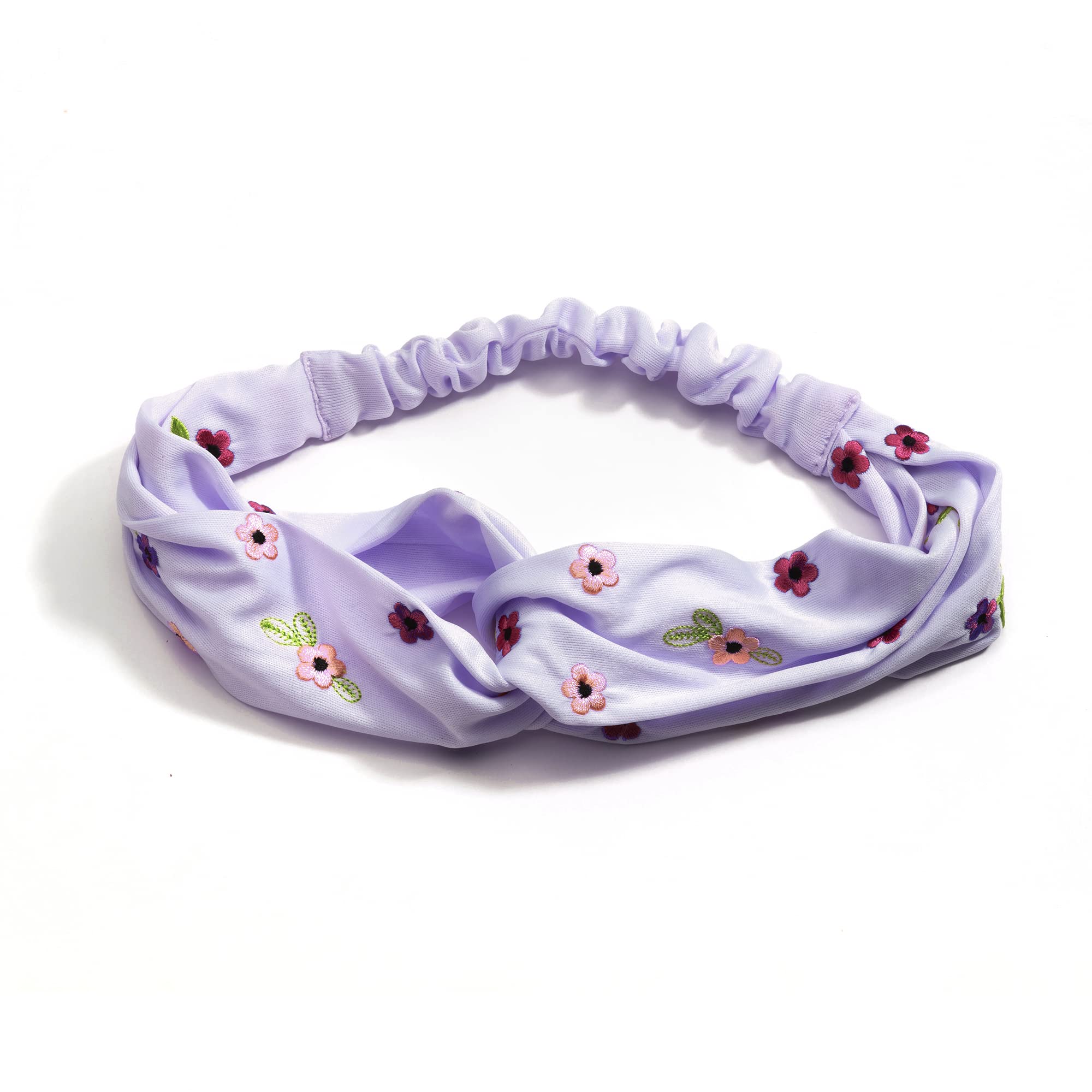masq by Q-One Hair Accessories, Verbena Embroidered, Handmade, Hair Band/HeadBand for Women, Girls with Elastic (Purple, Pack of 1)-picture-31