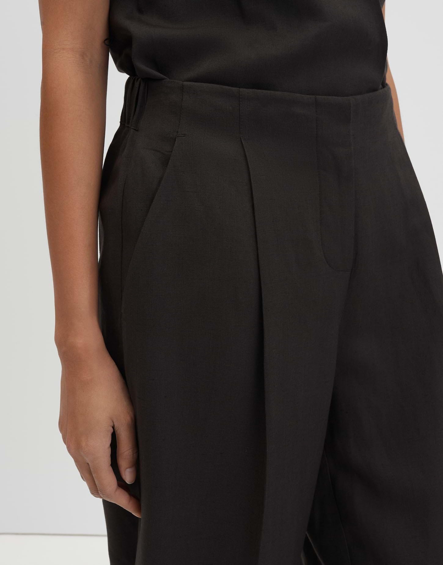 someday Damen Wide Leg Pants | CISILIA Linen Relaxed Bundfaltenhose aus Viskose Leinen Mix