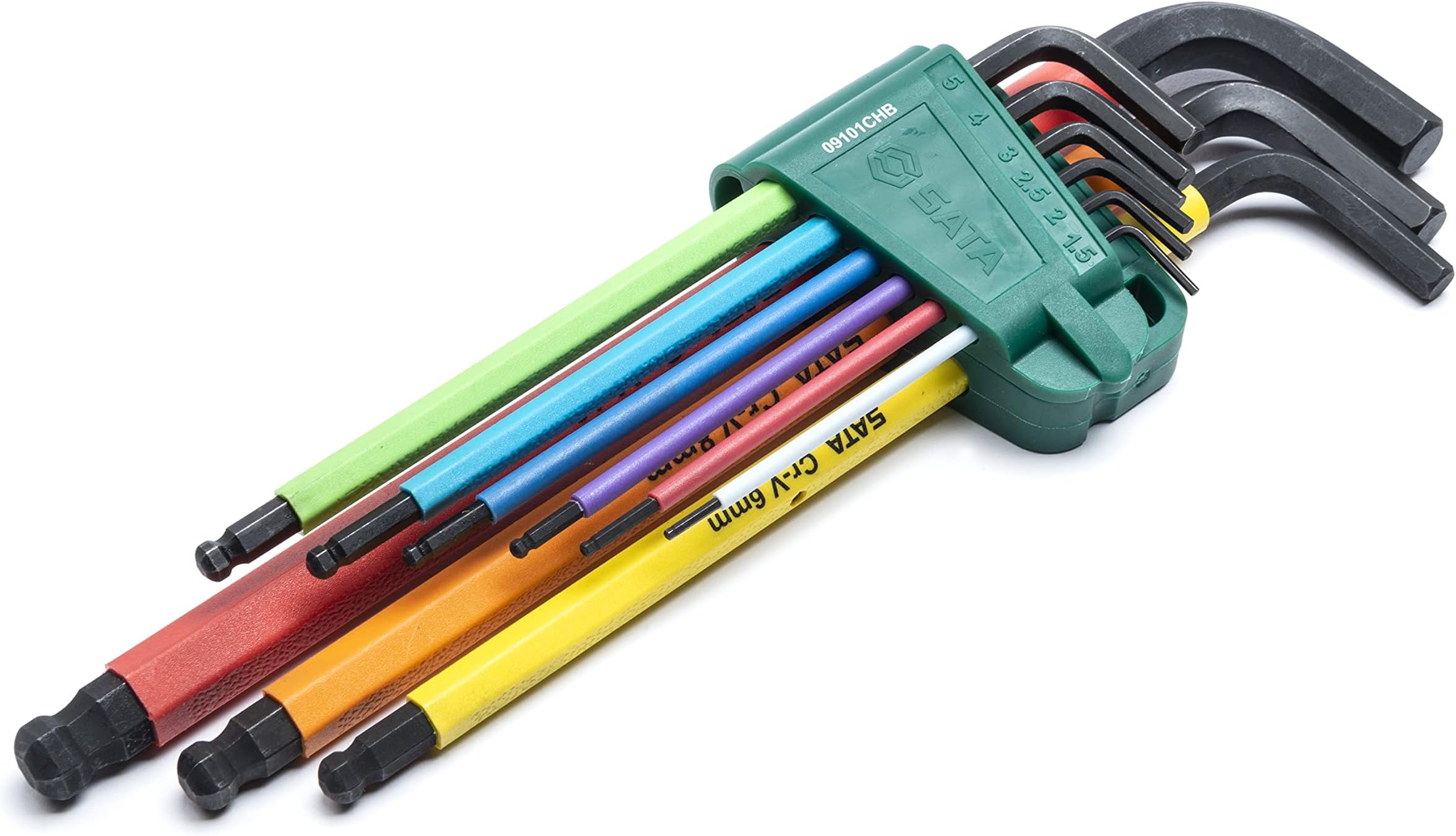 SATA9-Piece Ball Point Color Series Hex Keys - ST09101CHBSJ