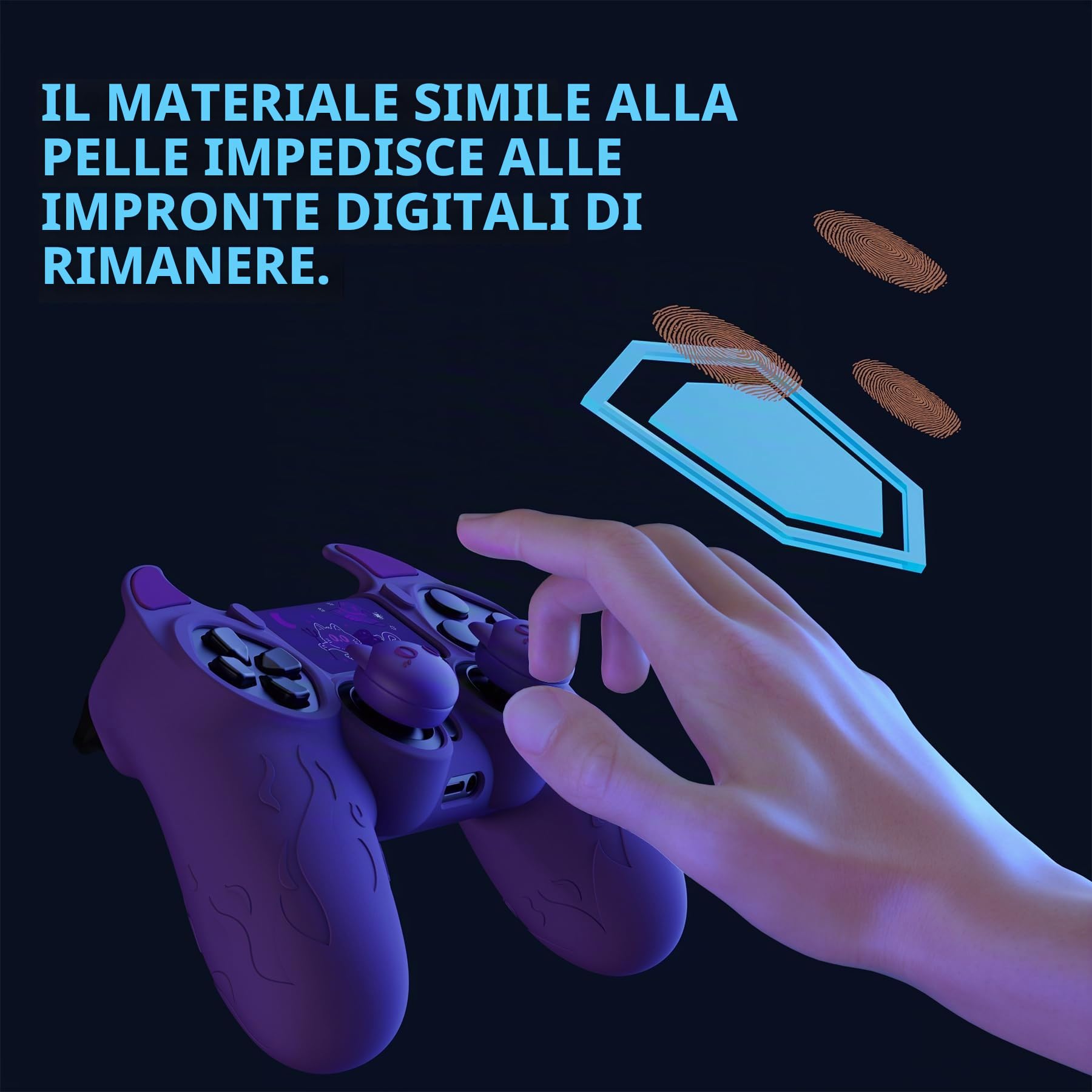playvital Cover Controller per ps4 Joystick,Custodia Silicone Skin Protettiva Antiscivolo per ps4 Slim PRO Joypad&Skin Touchpad&Copri Levette Analogiche,Demone Carino,Rosa