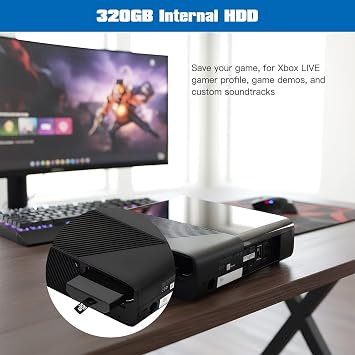 320GB Internal Hard Drive Disk HDD Compatible with Xbox 360 E & Compatible with Xbox 360 Slim Console