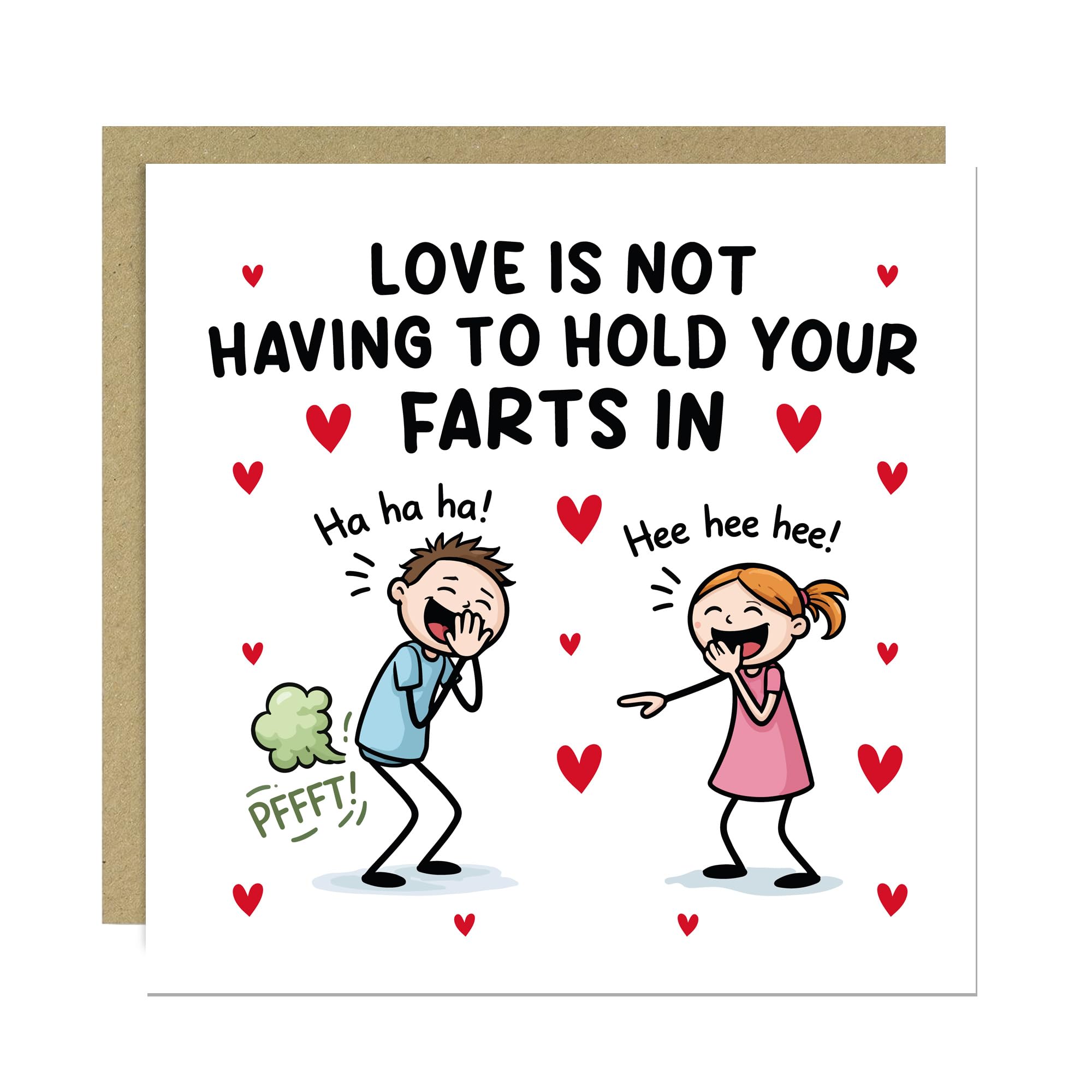 RED OCEAN Funny Valentines Birthday Anniversary Card for Him, Her, Women, Men, Girlfriend, Boyfriend, Wife, Husband, Spouse, Partner With Kraft Envelope