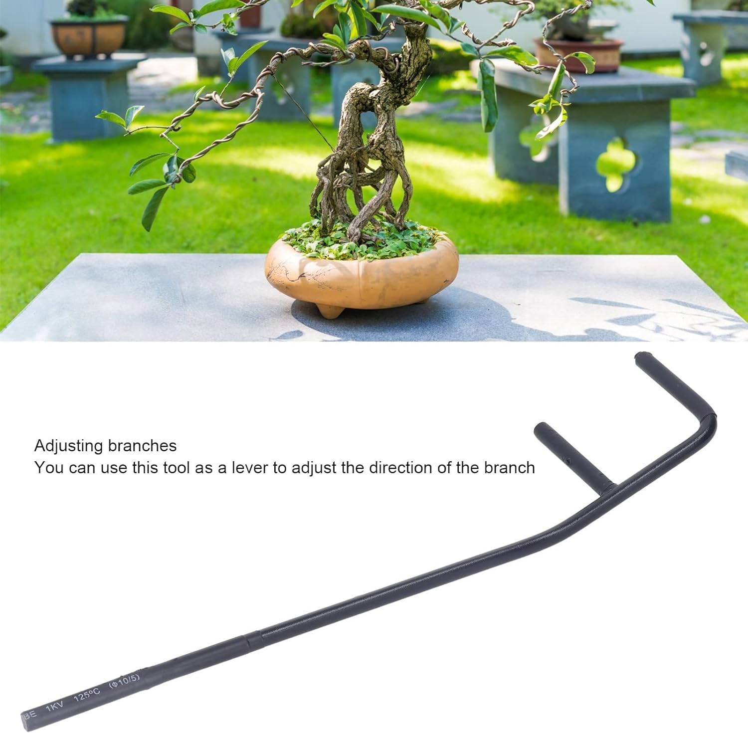 Strumento piegatore per rami di bonsai, principio di leva a forma di F Strumento portatile per modellare bonsai, acciaio al cromo vanadio che fa risparmiare manodopera per il giardinaggio di bonsai