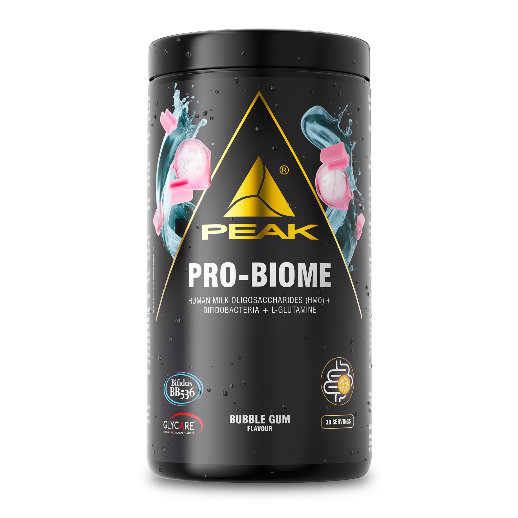 PEAK Pro-Biome – 324 g Sabor Bubble Gum I 30 porciones I GLYCARE HMOs – Human Milk Oligosacáridos + Cultivos vivos – Bifidobacterium BB536 + B-3 I para apoyar la salud intestinal
