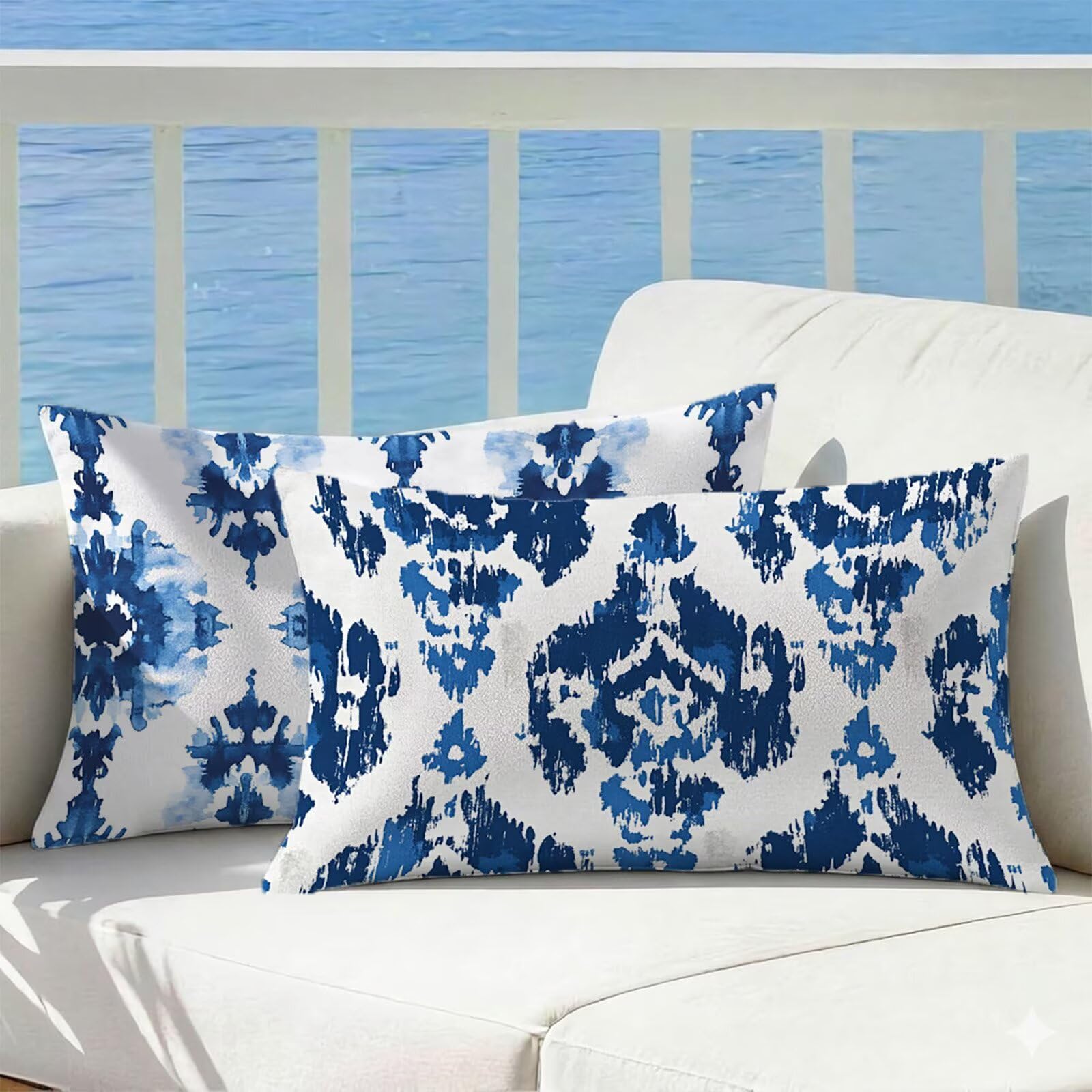 Taie d'oreiller velours imperméable 60x80 bleu pour un salon et un jardin toujours impeccables