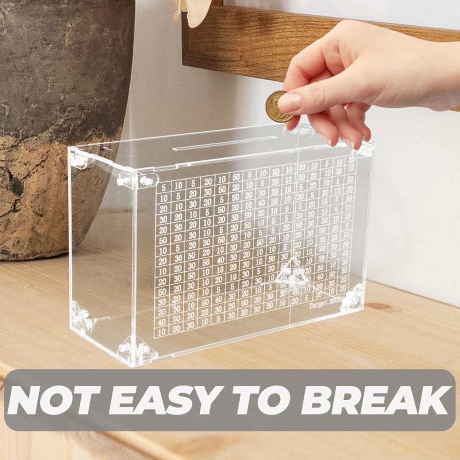 Amazon.co.jp: クリアコインバンク - 貯金箱 コインカウンターバンク | 金融アクリルコインバンク 透明貯金箱 マネージャー  透明な貯金箱 誕生日 ベビーシャワー 洗礼式 : ホーム＆キッチン