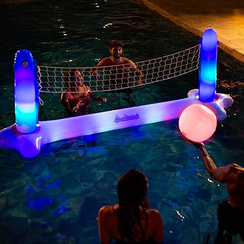 Miniatura 6 de Poolcandy Juego de voleibol LED flotante gigante iluminado