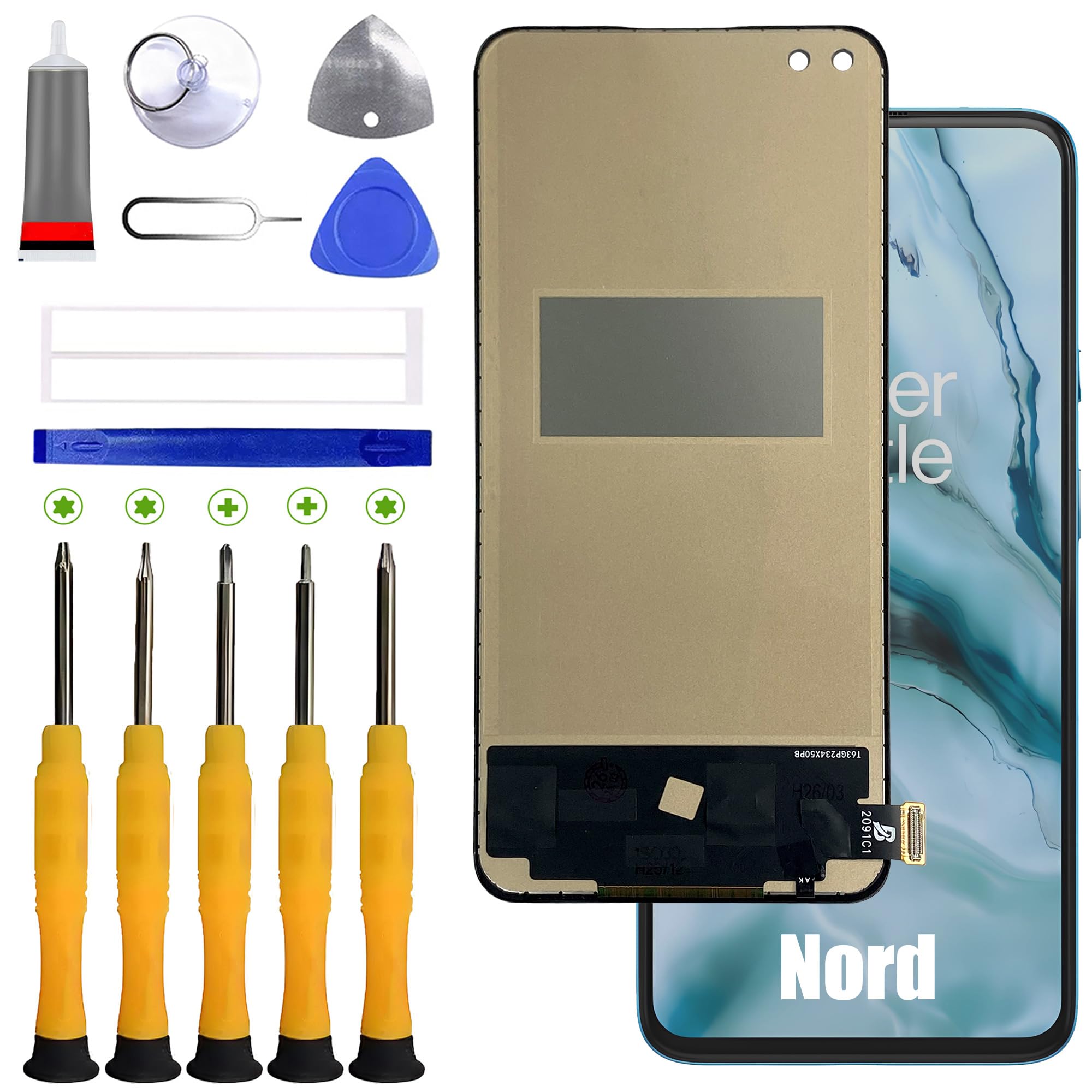 Kompatybilny z Nord TFT Display części zamienne (bez funkcji linii papilarnych) do 6,44" LCD Display Touch Screen zamienniki przetwornika cyfrowego wraz z zestawem naprawczym